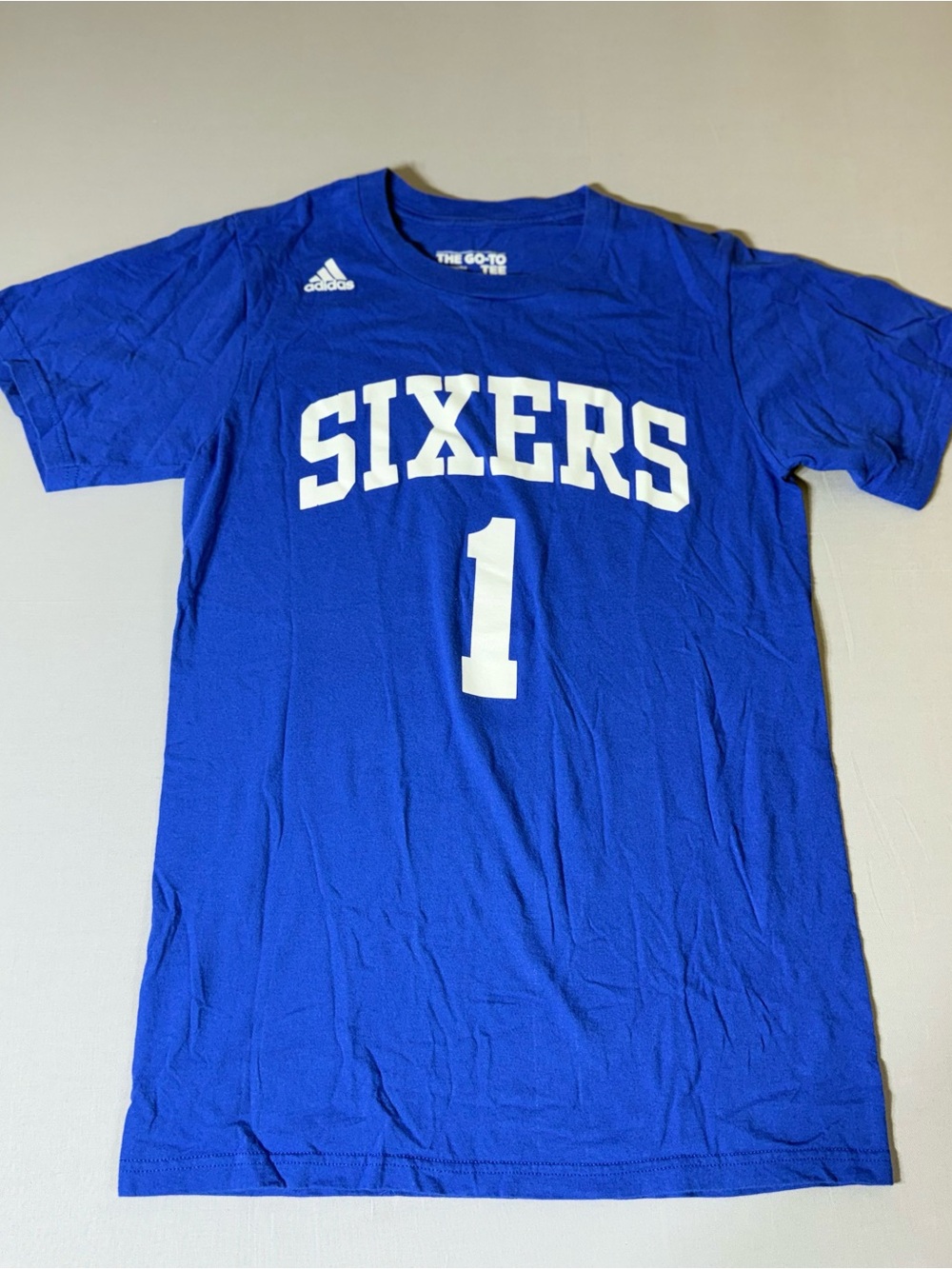 Adidas Philadelphia 76ers Michael Carter-Williams 1 NBA T-Shirt Blue Size S
